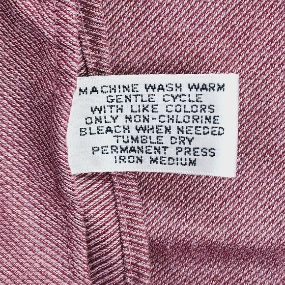 Van Heusen Hampton Twill Button Up Shirt Men's Red Size XXL Easy Care - Picture 6 of 6